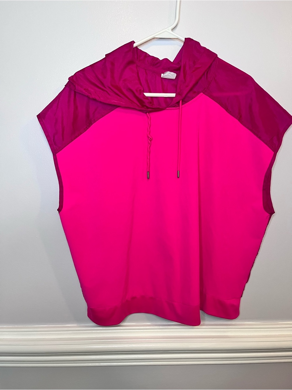 Avia Two-Tone Hot Pink Hooded Swim Coverup